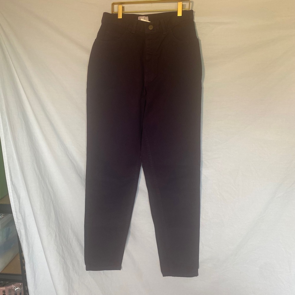 The London Jean Vintage 90s High Rise Tapered Garment Dyed Purple Jeans Size 10